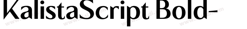 KalistaScript Bold字体转换 KalistaScript Bold字体转换